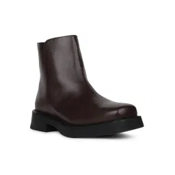 Bata Brown Women Stylish and Comfortable Casual Boots-picture-14