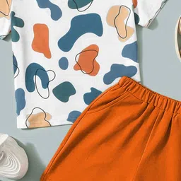 HELPOM Kids Pack Of 2 Printed Short Sleeves T-shirt With Shorts image 2