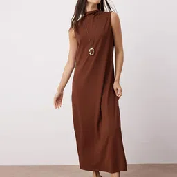 Trendyol High Neck Sleeveless A-Line Maxi Dress image 1