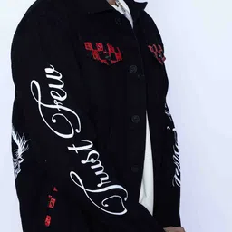 VALKYRE Men Water Resistant Tailored Cotton Jacket With Embroidered image 2