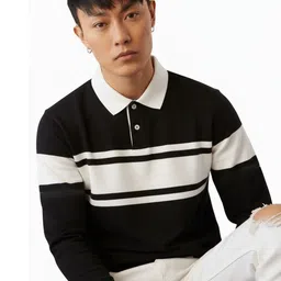 Try This Colourblocked Polo Collar Long Sleeves T-shirt-picture-28