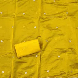 SAINOOR Sequinned Embroidered Woven Design Semi-Stitched Dress Material image 2