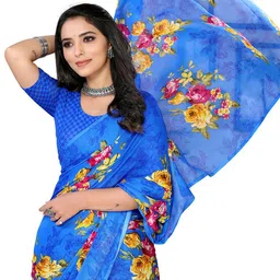 Moda Rapido Printed Saree With Unstiched Blouse Piece image 2