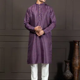 EKYAA Men Printed Thread Work Kurta-picture-10