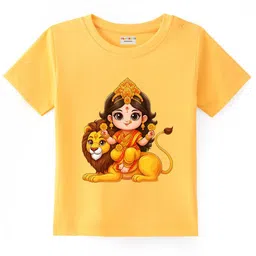 BLUSHES Kids Navaratri Printed Short Sleeves Pure Cotton T-shirt image 1