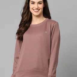 Kanvin Women Cotton Solid Pullover Sweatshirt-image-72