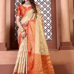 jayant creation Beige Art Silk Barasi Sarees-image-47