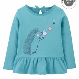 Carter's Hedgehog Peplum Jersey Tee - Blue-picture-38