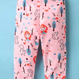 Kookie Kids Full Length Leggings Girl Print - Pink-picture-17