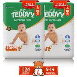 TEDDYY Easy Baby Diaper Pant Large- (L) 62 count - (Pack of 2)-picture-8