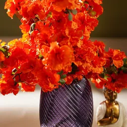 Pure Home and Living Purple Glass Textured Flower Vases-picture-23