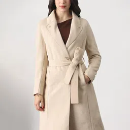 Globus Women Spread Collar Single-Breasted Overcoat-image-5