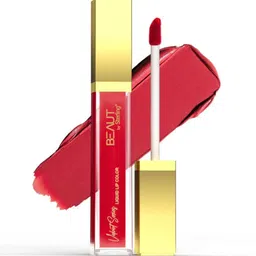 Beaut By Sterling Velvet Series Matte Liquid Lip Color Lipstick - 5 ml - Hot Red M03-picture-32