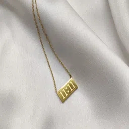 Yugosmile Gold-Plated Geometric Shaped Pendant with Chain-image-30