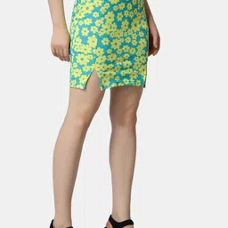 Popwings Floral Printed Pencil Mini Skirt image 5