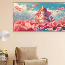 nestroots Blue & Pink 1 Piece Canvas Other Wall Paintings-image-82