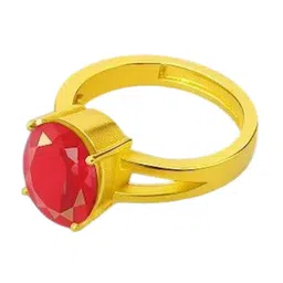 MISSILE Gold-Plated Artificial Stones Studded Ring image 1