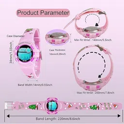 Time Up Unisex Kids Dial & Bracelet Style Straps Digital Multi Function Watch P8206-103 image 4