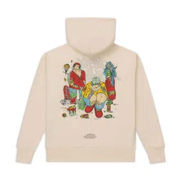 Urban Monkey Graphic Printed Hooded Cotton Pullover Sweatshirt image 4