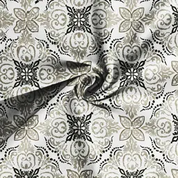 VAS COLLECTIONS Valancia Grey Floral Microfiber 210 TC Double Bedsheet Set-2.54x2.28m image 4