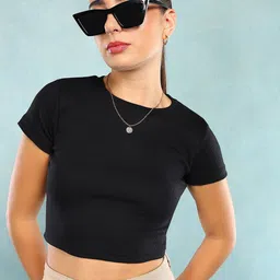 The Roadster Lifestyle Co Short Sleeves Crop Tops image 1