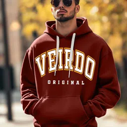 VEIRDO Men Printed Hooded Pullover Sweatshirt-picture-16