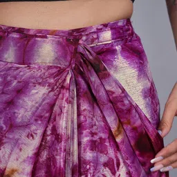 KAYOMMI Tie and Dye Pure Chiffon Ready to Wear Saree image 2