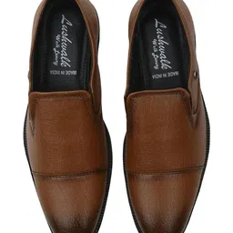 Inflation Men Textured Cushioned Footbed Formal Round Toe Slip-On Monk Shoes image 4