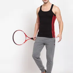 MACHO Pack Of 2 Pure Cotton Assorted Gym Vest image 2