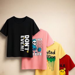 FASHIONATEWORLD Boys Black Tshirts-picture-35