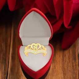 Heer Collection Gold-Plated AD Studded Adjustable Finger Ring-picture-24