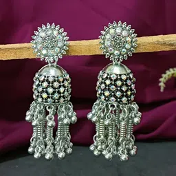 Efulgenz Contemporary Jhumkas Earrings-image-32