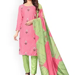 SAINOOR Embroidered Pure Cotton Unstitched Dress Material image 1