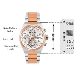 CARLOS PHILIP Men Dial & Stainless Steel Straps Analogue Chronograph Watch Orbit-3864-1 image 4