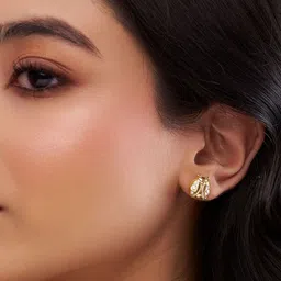 KYMEE Sterling Silver 18K Rose Gold-Plated Vermeil Adorable Ladybug Classic Studs Earrings image 5