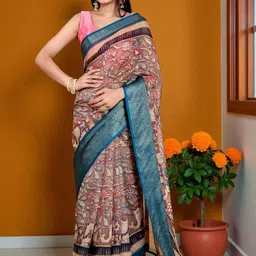 JYA Kalamkari Handloom Saree image 4