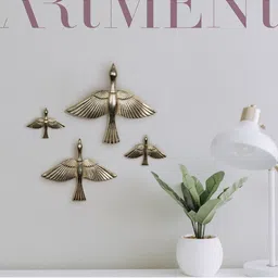 THE ARTMENT Set of 4 Silver-Colored Minimalist Wall Decor image 2