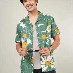 People Men Floral Opaque Printed Casual Shirt-image-8