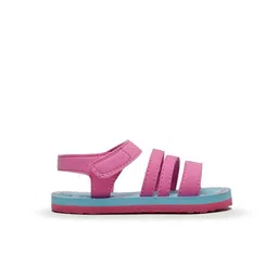 ONYC Girls Floral Printed Open Toe Flats image 2