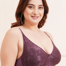 Amour Secret Floral Self Design Full Coverage Non Padded Non-Wired T-shirt Bra image 4