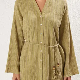 Trendyol Women Striped Shirt Above Knee Dress image 4