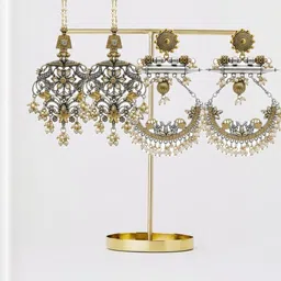 TAG 7 Set Of 2 Pearls Beaded Circular Shaped Drop Earrings-image-58