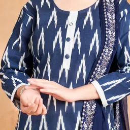 BAESD Girls Ethnic Motifs Printed Regular Sleeves A-Line Kurti image 3