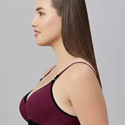 KAVYA Pack Of 2 Full Coverage Cotton Non Padded T-shirt Bra image 4