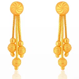 Luv Fashion Gold-Plated Drop Earrings-image-44