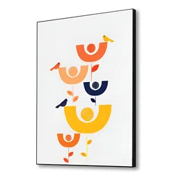 nestroots White & Yellow 1 Piece Canvas Abstract Wall Paintings image 5