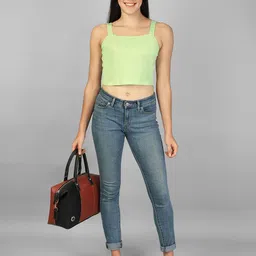 Label nyc apparel Women Ribbed Crop Vest Top-image-38