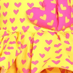 Pink Chick Print Flutter Sleeve Fit & Flare Dress image 3