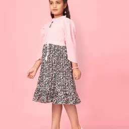 BAESD Floral Print Georgette Fit & Flare Midi Dress image 4