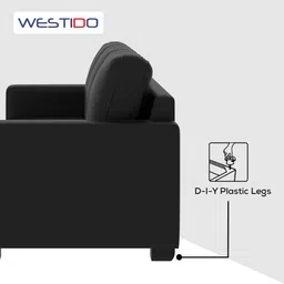 Westido Black 3-Seater Sofa image 4